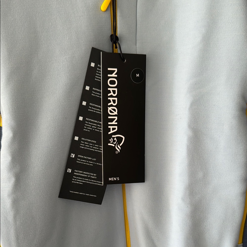 Norrona Yellow and Gray Full-Zip Hoodie - Picture 3 of 6